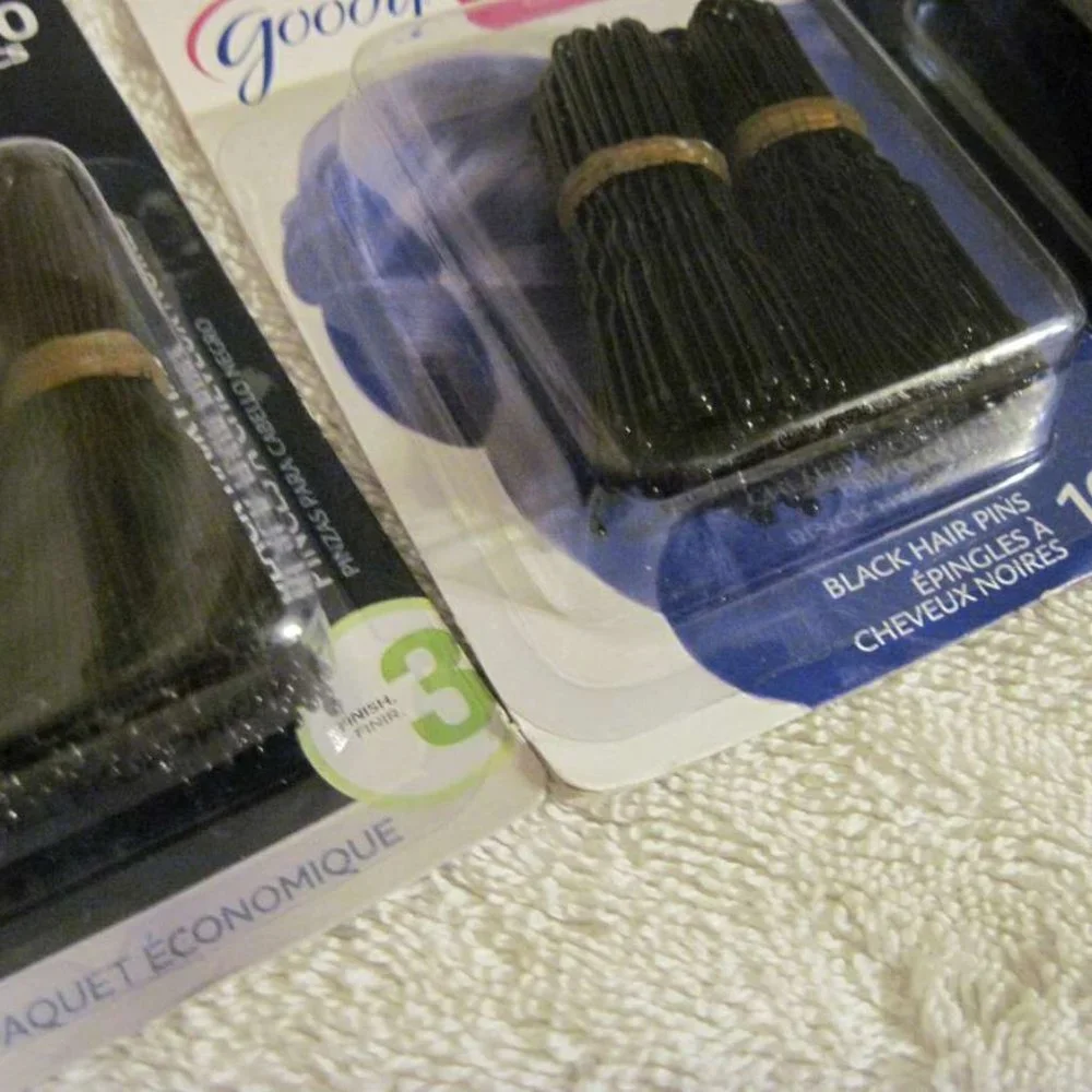 100 Metal Styling Hold It Secure Hair Pins Goody Coated Pin Blend Bronze Black